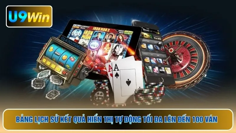 Bảng lịch sử kết quả hiển thị tự động tối đa lên đến 100 ván 